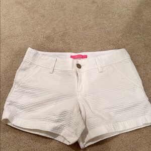 Lilly Pulitzer White Textured Women's Shorts